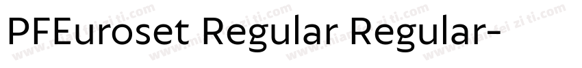 PFEuroset Regular Regular字体转换